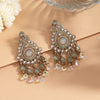 Pista Green Color American Diamond Earrings (ADE621PGRN)