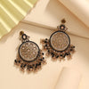 Black Color American Diamond Earrings (ADE622BLK)