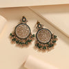 Green Color American Diamond Earrings (ADE622GRN)