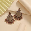 Maroon Color American Diamond Earrings (ADE622MRN)