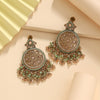 Pista Green Color American Diamond Earrings (ADE622PGRN)