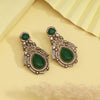 Green Color American Diamond Earrings