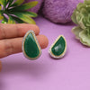 Green Color American Diamond Earrings