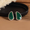 Green Color American Diamond Earrings