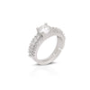 Silver Color American Diamond Finger Ring (ADR556SLV)