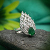 Green Color American Diamond Finger Ring (ADR557GRN)