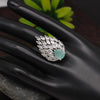Pista Green Color American Diamond Finger Ring (ADR557PGRN)