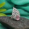 Pink Color American Diamond Finger Ring (ADR557PNK)