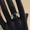 Green Color American Diamond Finger Ring (ADR558GRN)
