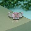 Pink Color American Diamond Finger Ring (ADR558PNK)