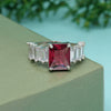 Ruby Color American Diamond Finger Ring (ADR558RUBY)