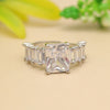 Silver Color American Diamond Finger Ring (ADR558SLV)