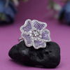 Purple Color American Diamond Finger Ring (ADR561PRP)