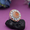 Orange Color American Diamond Finger Ring (ADR562ORG)