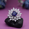 Blue Color American Diamond Finger Ring (ADR563BLU)
