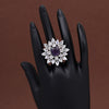 Purple Color American Diamond Finger Ring (ADR563PRP)