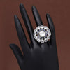 Blue Color American Diamond Finger Ring (ADR564BLU)
