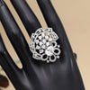 Silver Color American Diamond Finger Ring (ADR565SLV)