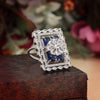 Blue Color American Diamond Finger Ring (ADR567BLU)