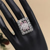 Pink Color American Diamond Finger Ring (ADR567PNK)