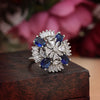 Blue Color American Diamond Finger Ring (ADR569BLU)