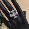 Blue Color American Diamond Finger Ring (ADR569BLU)