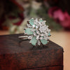 Pista Green Color American Diamond Finger Ring (ADR570PGRN)
