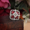 Ruby Color American Diamond Finger Ring (ADR571RUBY)
