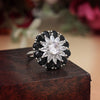 Black Color American Diamond Finger Ring (ADR572BLK)