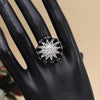 Black Color American Diamond Finger Ring (ADR572BLK)