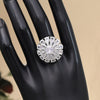 Silver Color American Diamond Finger Ring (ADR572SLV)