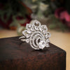 Silver Color American Diamond Finger Ring (ADR573SLV)