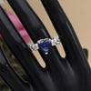 Blue Color American Diamond Finger Ring (ADR577BLU)