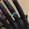 Green Color American Diamond Finger Ring (ADR577GRN)