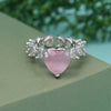 Pink Color American Diamond Finger Ring (ADR577PNK)