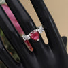 Ruby Color American Diamond Finger Ring (ADR577RUBY)