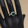 Green Color American Diamond Finger Ring (ADR578GRN)