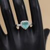 Pista Green Color American Diamond Finger Ring (ADR578PGRN)
