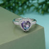 Purple Color American Diamond Finger Ring (ADR578PRP)