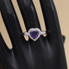 Purple Color American Diamond Finger Ring (ADR578PRP)