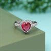 Ruby Color American Diamond Finger Ring (ADR578RUBY)