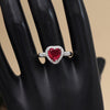 Ruby Color American Diamond Finger Ring (ADR578RUBY)