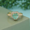 Pista Green Color American Diamond Finger Ring (ADR579PGRN)