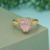 Pink Color American Diamond Finger Ring (ADR579PNK)