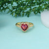 Ruby Color American Diamond Finger Ring (ADR579RUBY)