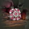 Ruby Color American Diamond Finger Ring (ADR581RUBY)