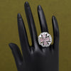 Pink Color American Diamond Finger Ring (ADR583PNK)