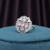 Pink Color American Diamond Finger Ring (ADR583PNK)