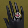 Ruby Color American Diamond Finger Ring (ADR583RUBY)