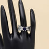 Blue Color American Diamond Finger Ring (ADR584BLU)